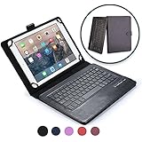 Lenovo LePad S2010, Tab 2 A10-70 keyboard case, COOPER INFINITE EXECUTIVE 2-in-1 Wireless Bluetooth Keyboard Magnetic Leather Travel Cases Cover Holder Folio Portfolio + Stand (Black)