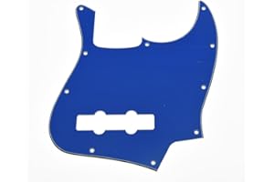 KAISH 4 String J Bass Style Pickguard Bass Pick Guard Scratch Plate for USA/Mexico Jazz J Bass Blue 3 Ply