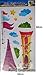 PRINCESS CASTLE KIDS GROWTH CHART HEIGHT MEASURE WALL STICKERS CHILDREN KID'S BEDROOM Boys Girls Wall Decoration (2 sheets in 1 set)