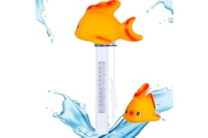 Thermometre Piscine, 1 Thermomètre Flottante thème POISSON avec ficelle – Résistent aux chocs et à l’eau -Pour piscine intérieure et extérieure, spa, basin (Poisson)