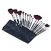 FASH Professional goat and horse hair makeup Brush Set with Faux Leather Pouch, 19-Piece, For Eye Shadow, Blush, Eyeliner, eyebrow.....