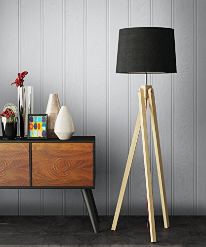 NEWROOM Holztapete Grau,Weiß Papiertapete Grau Holz,Landhaus,Streifen Alte Bretter,Holz,Streifen schöne moderne und edle Design 3D Optik , inklusive Tapezier Ratgeber - 2