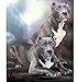 Produktbild HHZDH 5D DIY Diamant Malerei Stickerei Hund Paar Kreuzstich Diamant Strass Mosaik Dekor Geschenk Home Wohnzimmer Wanddekoration 40X50 cm