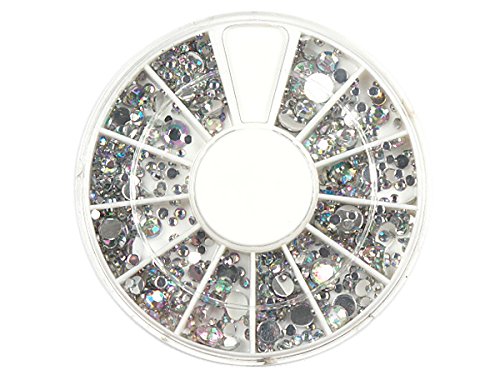 Melano Nails 600 Straßsteine 4 Grössen Transparent Irisierend R-106