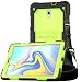 Produktbild TECHGEAR Vanguard Hülle für Samsung Galaxy Tab A 10.5" (SM-T590) - Heavy Duty Rüstung Stoßfest Lange Überlebens-Schutzhülle mit integriertem Standfuß und aufsteckbarem Schultergurt Schwraz/Klar Grün