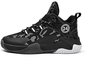 Hixingo Kids Basketball Shoes Boys Basketball Trainers Girls Tennis Running Trainers Sneaker High Top Non-Slip Breathable Children's Sport Shoes for Unisex