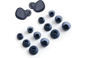 TENNMAK Wymienne końcówki do słuchawek Jabra Elite 3/4 / 4 Active / 7 Pro / 7 Active / 75t & / Active 75t / 8 Active Earbuds * 6 par (granatowe)