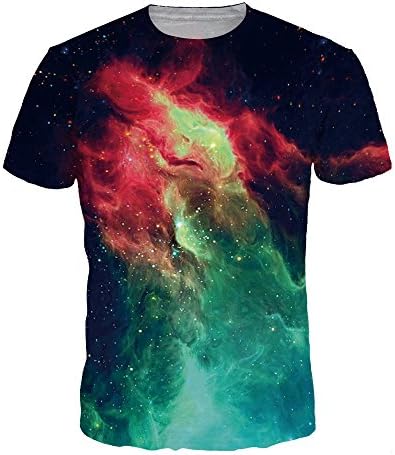 Men's Volcano Sky Creative Digital Printing T-Shirt Men's Sports Primer Shirt NA306 XXL