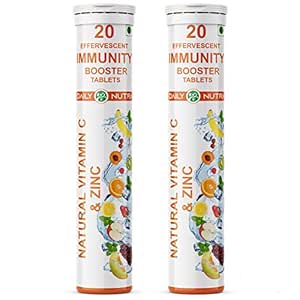 Daily Nutra Vitamin C Zinc Supplement Made With Natural Amla Extract For Powerful Antioxidant Skin Care And Immunity Orange Flavour 40 Effervescent Tablets Amazon In Health Personal Care