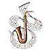 Produktbild Wandbild Saxophon, Metall, Wanddeko, Dekoration, Wandbehang, Musikinstrument