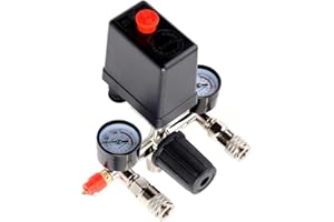ALETO Air Compressor Pressure Control Switch with Valve Gauges Regulator