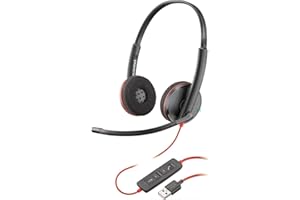 POLY Plantronics Blackwire 3220 Stereo Corded UC Headset With USB Connectivity