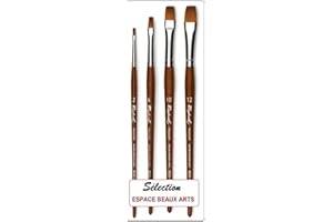 Raphael - Pennello piatto serie 8534 MARRO IMTATION Sable. set 4 pezzi NO. 2. 6. 10. 12