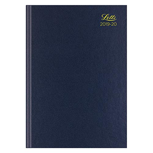 Letts - Agenda escolar (tamaño A4, 19 a 20 días por página, con citas de 13 meses), color azul
