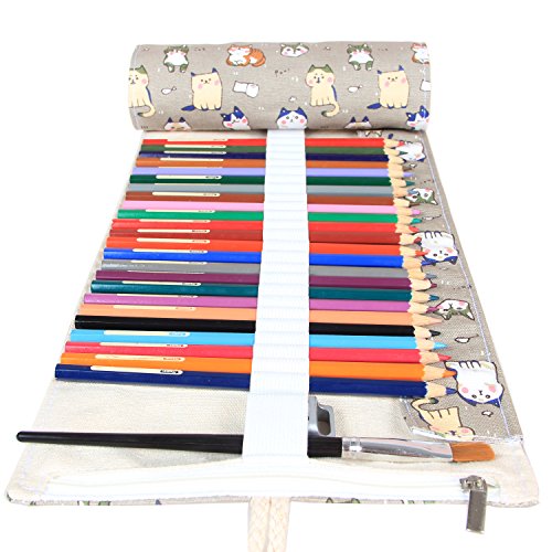 Damero - Manga para 72  l  pices de colores  enrollable  estuche de viaje