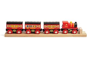 Bigjigs Rail Le Train Couchettes | Train en Bois | Circuit Train Bois | Jouet Enfant | Jouet Éducatif | Cadeau Enfant | Jouet en Bois | Compatible avec Autre Marques de Train en Bois