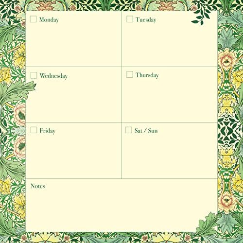 Mudlark Weekly Planner Desk/Kitchen Calender Pad, Primrose