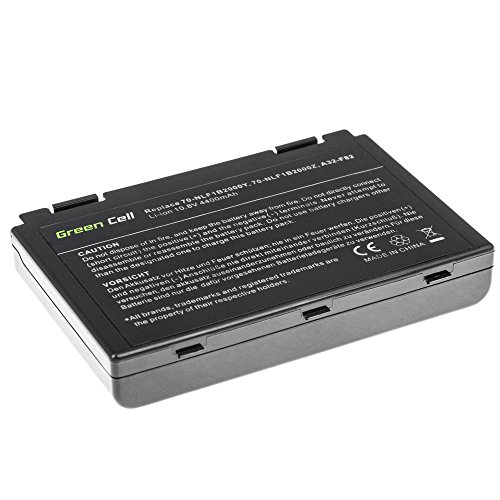Green Cell® Standard Serie A32-F82 A32-F52 Laptop Akku für Asus K50 K50AB K50C K50i K50IJ K50iN K51 K51AC K70 K70IJ K70IO (6 Zellen 4400mAh 10.8V Schwarz) - 3