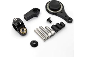 NICEDOLL Kit de support de montage CNC pour Ninja ZX6R ZX 6R ZX-6 2005-2006 Amortisseur de direction de moto Stabilisateur Noir