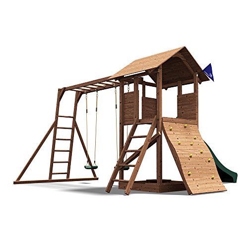 Playhouse Climbing Frame Slide Swing Set Monkey Bars Club House - Dunster House® MaxiFort® Frontier reviews Playhouse Climbing Frame Slide Swing Set Monkey Bars Club House - Dunster House® MaxiFort® Frontier