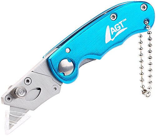 AGT Profi-Mini-Cuttermesser mit Klappsystem und Schlüsselbund-Kette - 5