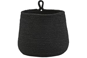 ‎HOUSE DOCTOR House Doctor 212470106 Korb, Hang, Schwarz, h: 16 cm, Dm: 18 cm, Jute, Baumwolle