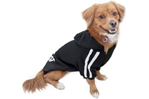 Eastlion Ropa Perro,Cálido Sudadera con Capucha para Perros Algodón Suéter Chaqueta Abrigo Costume Pullover para Mascota Pequeño Perro Gato (Negro,XL)