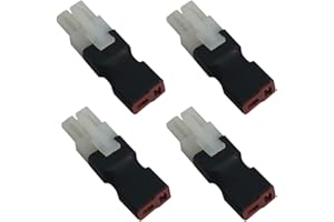 ONPRO Yiqigou 4 Stück keine Kabel Großer Tamiya-Stil Männlicher Weiblicher Stecker auf Deans T-Stil Männlich Weiblich Stecker Konvertierungs Adapter(T weiblicher auf Tamiya männlich)