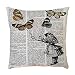 Produktbild Storerine Muttertag spezielle Kissen, Exquisite Muster Leinen Kissenbezug Kissenbezug Kissenbezug Sofa Hause Autodekoration