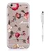 Produktbild Grandoin iPhone 8 Hülle,iPhone 7 HandyHülle, Süßes Muster Transparent Ultra Dünn Weiche TPU Silikon Schutz Handy Hülle Etui Schale Schutzhülle Case Cover für Apple iPhone 7/iPhone 8 4.7 Zoll - Rose