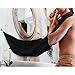 BeToper Man Bathroom Apron Black Beard Care Trimmer Hair Shave Apron for Man Waterproof Floral Cloth Household Cleaning Protections (Black)