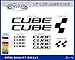 Produktbild KIT 18 STICKERS für Fahrrad " CUBE" (Schwarz )