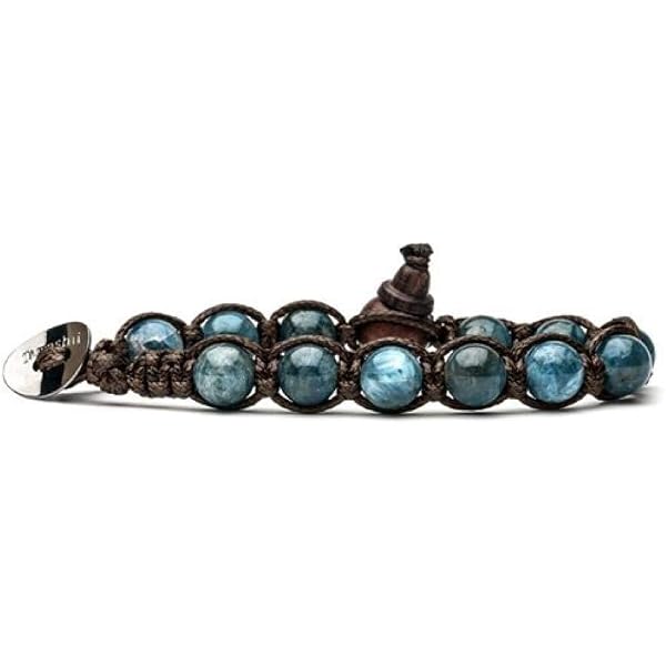 Tamashii Bracciale Originale Tibetano Con Pietre Naturali Di Fluorite – Unisex, Regolabile, Confezione Originale