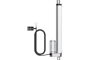 Justech Motor Actuador Lineal 250mm 12V DC,Accionamiento Lineal de Aluminio 1500N 10mm/s,Carrera Máxima 250 mm,Bajo Nivel de Ruido,IP65 Impermeable para Elevar Televisores/Mesas/Sofás(Plateado)