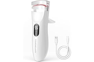 TOUCHBeauty Rizador de Pestañas Térmico con Pantalla LED, Rizador de Pestañas Eléctrico Recargable, 3 Modos de Temperatura, Calor rápido 10 Segundos y Larga Duración AG-2316