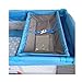 Blue Baby Child Travel Cot Bed Bassinet Play Pen Playpen With Entryway MCC