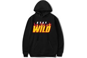GHFMGBW Ben Azelart Stay Wild Fire Hooded Drawstring Pocket Graphic Sweatshirt Men Women Fans Pullover