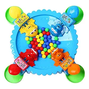 divine man Hungry Frog Eating Beans Games Family Party Parent-Child Interactive Game Toy- of Quick Reflexes -4 Player Classic Board Games Fun, -Frog Toy for Kids 3 Years,Multicolor