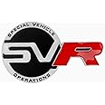 ZoiKom Car Emblem Decal Badge for SVR SPECIAL VEHICLE OPERATIONS, Car Body Logo Grill Emblem Badge, Car Tuning Modification,B
