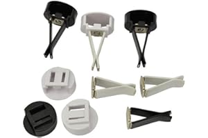 TEENSERY 20 Pieces Car Air Vent Clips Car Air Condition Clips Auto Air-Outlet Clips with Plastic Round Slot Head for Car Air Vent Decoration (Black and White)