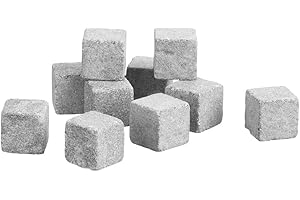 HUKKA DESIGN Kühlsteine für Whiskey und andere Getränke aus finnischem Speckstein, Set mit 9 Stück