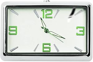 Reloj de Coche para Decoración de Salpicadero, MoreChioce Reloj de Salpicadero de Coche Reloj de Cuarzo Redondo Reloj de Salida de Aire Adorno de Coche Adhesivo Reloj de Cuarzo,Brillante