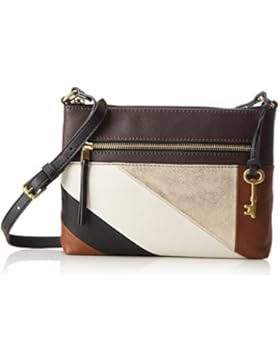 Fossil Damen Tasche Fiona-Crossbody Umhängetasche, Mehrfarbig (Neutral Stripe), 5x19x26 cm