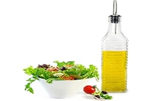 DKD Home Decor Aceitera Shine Inline Anna Metal Vidrio 500 ml