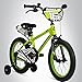 Produktbild Bergsteiger Monaco 16 Zoll Kinderfahrrad, geeignet für 4, 5, 6 Jahre, BMX, Stützräder, Rücktrittbremse, Trinkflasche, Kettenschutz