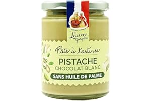 Lucien Georgelin Pâte à tartiner pistache et chocolat blanc 330g - Sans huile de palme