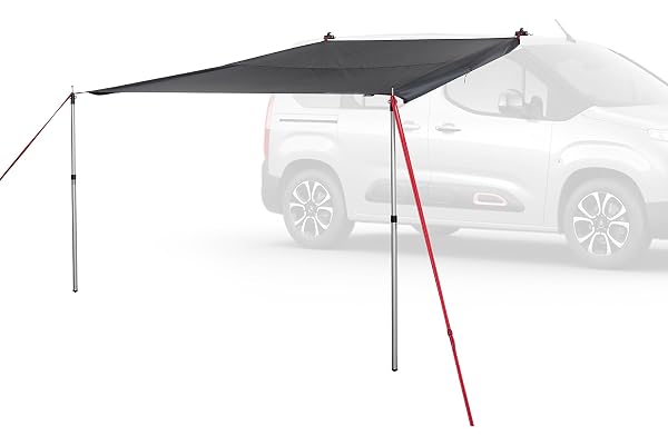 qeedo Motor Tarp Auvent Fourgon avec Protection UV (UV80) et Dark-Coating - Convient pour: Camping-Cars, caravanes, auvents, tuyauterie ou Montage à Ventouse