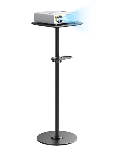 Projector Stand,Projector Foot With Platform Pallet,Laptop Projector Projection Stand,Multi-function Projector Mount Tripod,Height Adjustable 122-154cm,Projector for Music and Lectern Stand