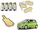 Auto Pearl Premium Quality Car Accessories Combo of Car Tyre Air Alert Valve Cap Set of 4 Pcs. & Car Wooden Bead Seat Cover 1 pcs. & Premium Quality Car Auto Window Side Chipkoo Sunshade Curtains Beige Set of 5 Pcs. For Chevrolet Beat Type-2 RS.1293.00