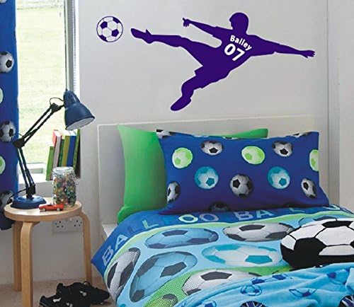 2016 Hot Sale Football Custom Name and Number Wall Vinyl Decal Bailley ALEX Quote Name Wall Poster Art Children label Wall Of Kids Room Decoration